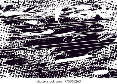 Abstract grungy black and white background texture vector illustration