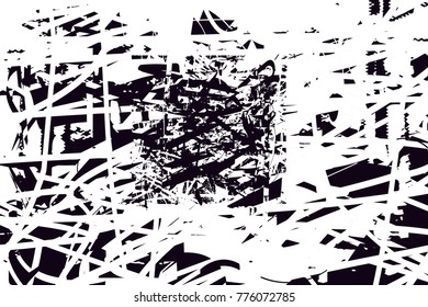 Abstract grungy black and white background texture vector illustration