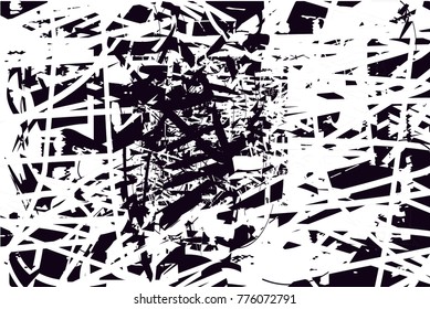Abstract grungy black and white background texture vector illustration