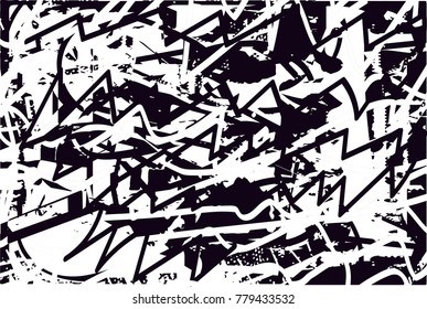 Abstract grungy black and white background texture vector illustration