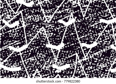 Abstract grungy black and white background texture vector illustration