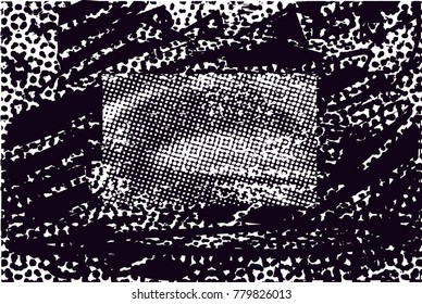 Abstract grungy black and white background texture vector illustration