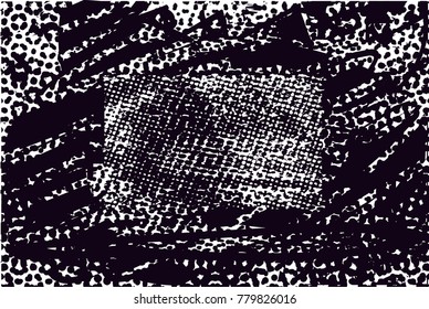Abstract grungy black and white background texture vector illustration