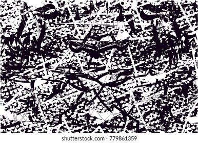 Abstract grungy black and white background texture vector illustration