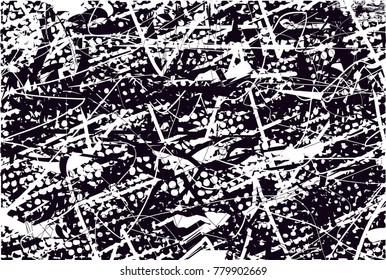 Abstract grungy black and white background texture vector illustration