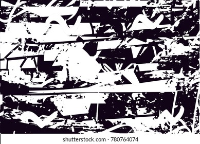 Abstract grungy black and white background texture vector illustration