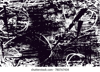 Abstract grungy black and white background texture vector illustration