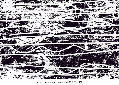 Abstract grungy black and white background texture vector illustration