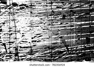 Abstract grungy black and white background texture vector illustration