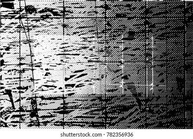 Abstract grungy black and white background texture vector illustration