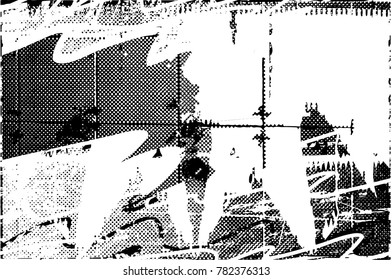 Abstract grungy black and white background texture vector illustration