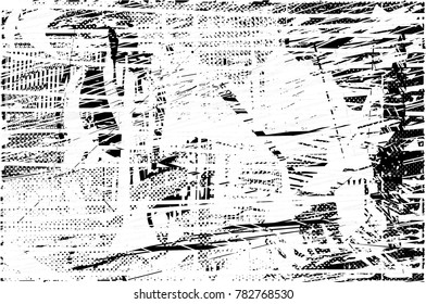 Abstract grungy black and white background texture vector illustration