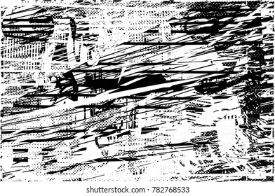 Abstract grungy black and white background texture vector illustration