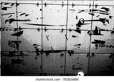 Abstract grungy black and white background texture vector illustration