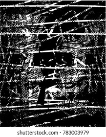 Abstract grungy black and white background texture vector illustration
