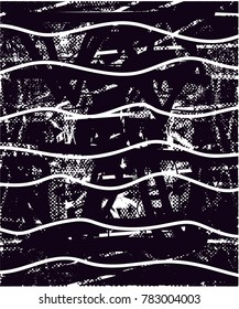 Abstract grungy black and white background texture vector illustration