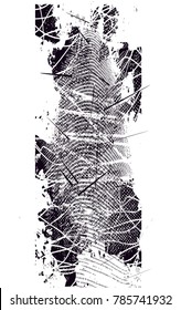 Abstract grungy black and white background texture vector illustration