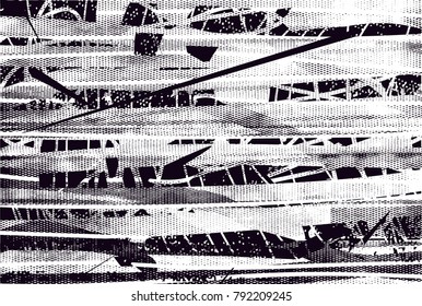 Abstract grungy black and white background texture vector illustration