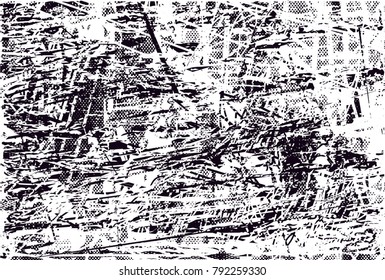 Abstract grungy black and white background texture vector illustration