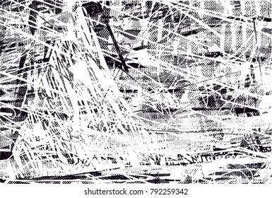 Abstract grungy black and white background texture vector illustration