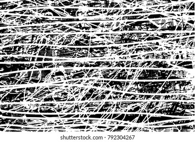 Abstract grungy black and white background texture vector illustration