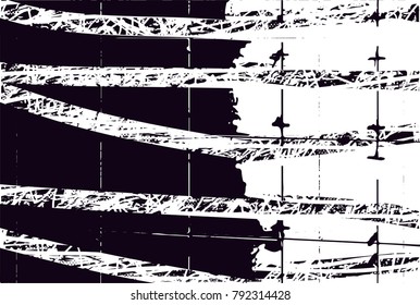 Abstract grungy black and white background texture vector illustration with rectangles