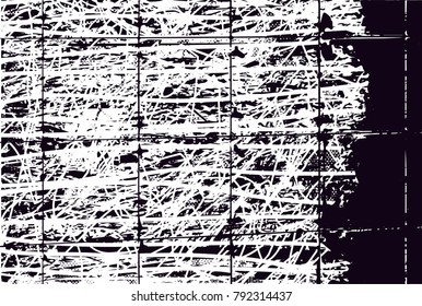 Abstract grungy black and white background texture vector illustration with rectangles