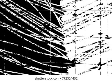 Abstract grungy black and white background texture vector illustration with rectangles