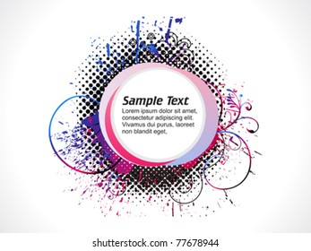 abstract grungy colorful blank border vetor illustration