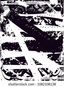 Abstract grungy distressed black and white background texture vector illustration