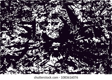 Abstract grungy distressed black and white background texture vector illustration