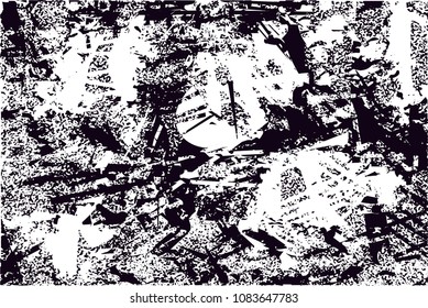 Abstract grungy distressed black and white background texture vector illustration