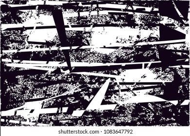 Abstract grungy distressed black and white background texture vector illustration