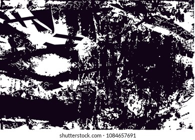 Abstract grungy distressed black and white background texture vector illustration