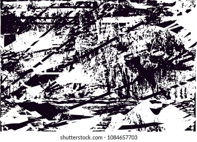 Abstract grungy distressed black and white background texture vector illustration