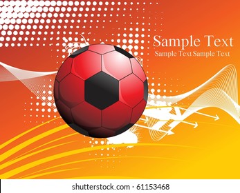 abstract grungy, dotted wave background with arrowhead and football