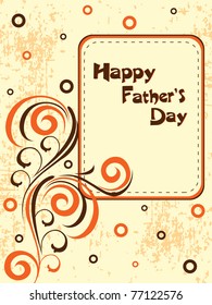 abstract grungy floral design background for father's day celebration