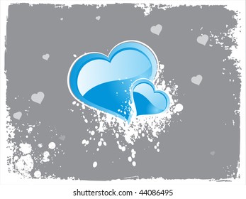 abstract grungy grey background with pair of grungy