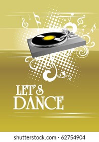 abstract grungy let's dance background