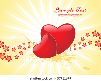 abstract grungy love background, vector illustration