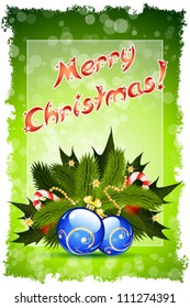 Abstract Grungy Merry Christmas Card