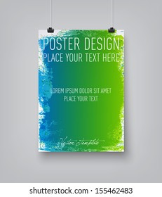 Abstract grungy painted poster