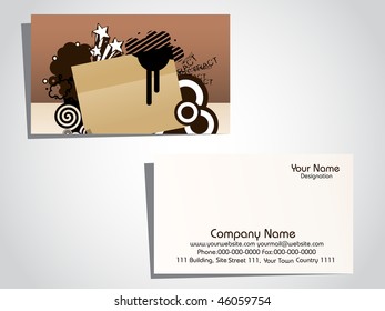 abstract grungy pattern business card, vector illustration