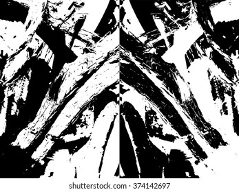 abstract grungy scratches texture background vector illustration in black and white