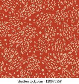 Abstract grungy seamless pattern. Background doodle texture. Microbes. Indian ornament