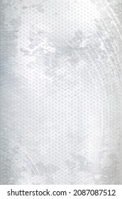 Abstract grungy silver metal background with scratches - vector illustration