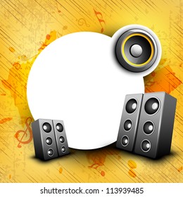 Abstract grungy speakers background with space. EPS 10.