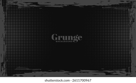 abstract grungy stain texture dark background halftone effect vector