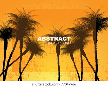 fondo de árbol de verano con grises abstractos, ilustración vectorial