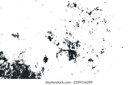 abstract grungy texture background in black and white ink splatter vector